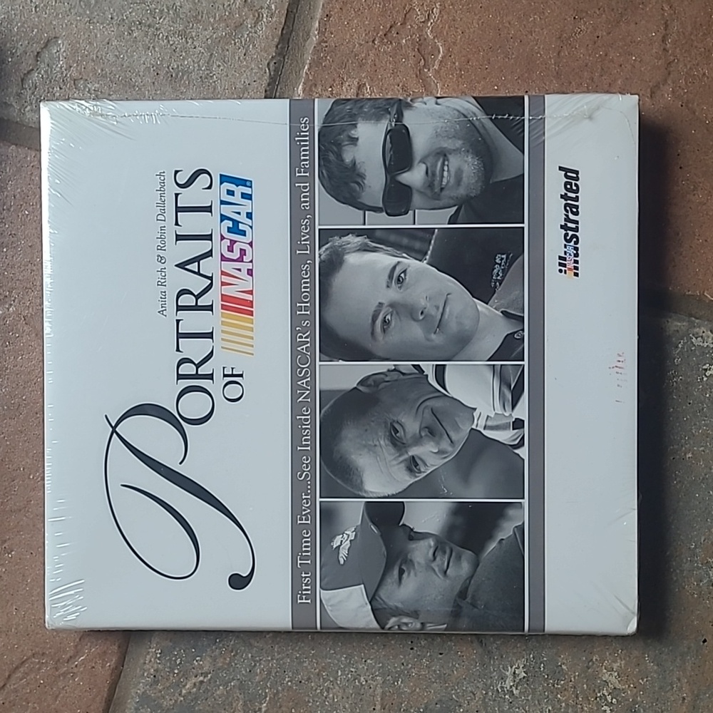 New! Portraits of Nascar illustrated hard cover book famous drivers in Nascar